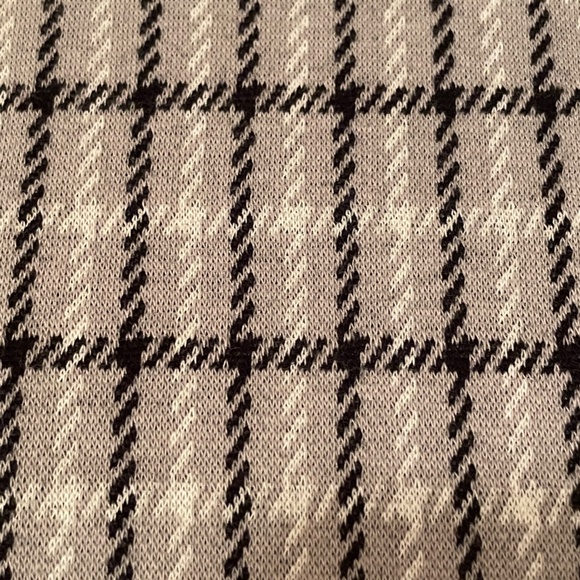 Talbots Black and Gray Houndstooth Plaid Top with SP - Picture 4 of 6